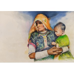 Momin Waseem, 14 x 21 Inch, Water Color on Paper, Figurative  Painting, AC-MW-048
